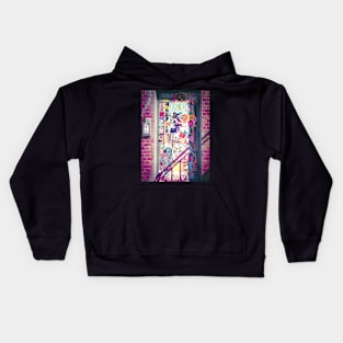 Pink Sticker Wall Brooklyn NYC Kids Hoodie